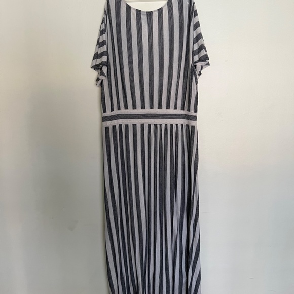 Lane Bryant Short Flutter-Sleeve Striped Maxi Dress Size 22/24 Style 375528 - Picture 7 of 7